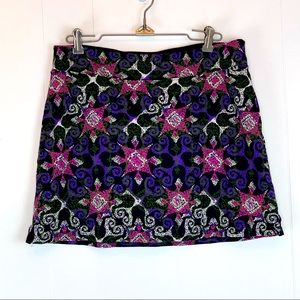 Tranquility Multi Color Print Athletic Skirt Sz M